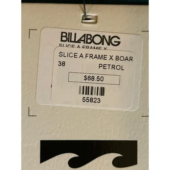 NWT BILLABONG Men's SLICE A FRAME X Board Shorts - Petrol - Size 38